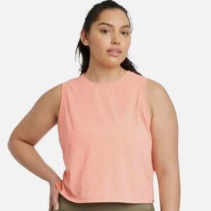 ALL IN MOTION CROP TOP PEACH MUSCLE TANK